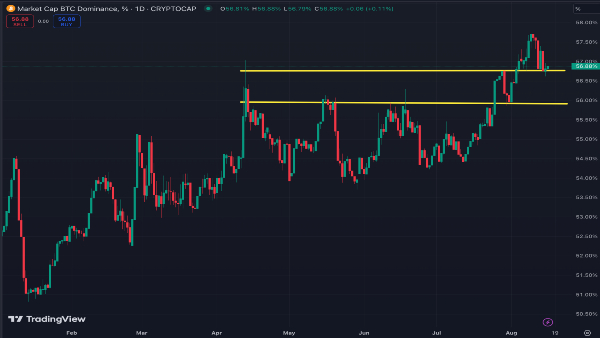 Performance of Top Crypto Assets In Early August: Key Insights For Investors