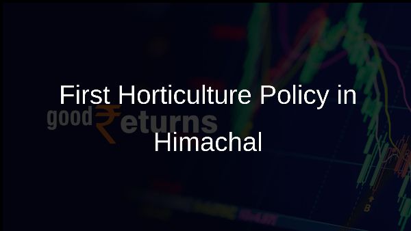 First Horticulture Policy in Himachal