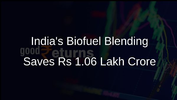 India's Biofuel Blending Saves Rs 1.06 Lakh Crore