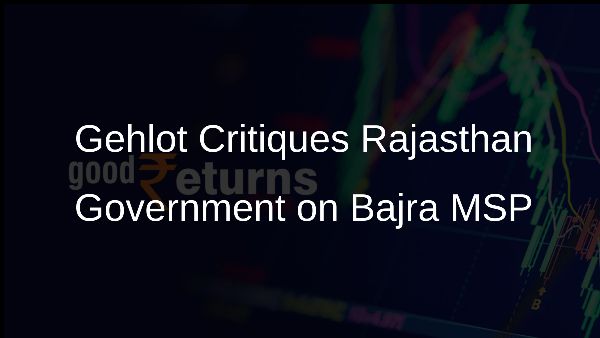 Gehlot Critiques Rajasthan Government on Bajra MSP