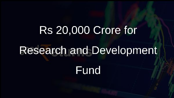 Rs 20,000 Crore for Research and Development Fund