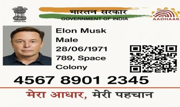 Elon Musk Fake Aadhar