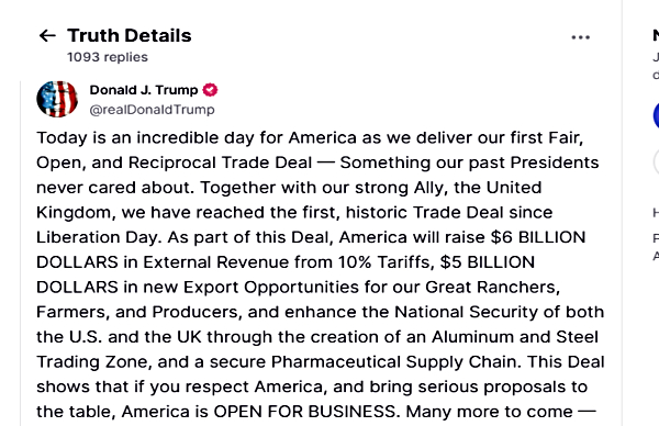 US-UK Trade Deal: Steel, Agri, Auto To Boeing - Donald Trump, Keir Starmer 