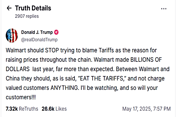 Walmart To Keep Prices As Low As Possible Amid Trump’s Tariffs