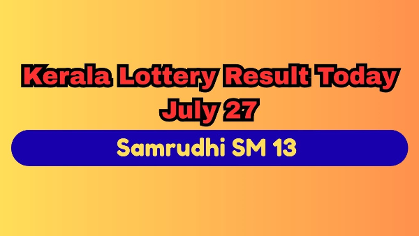 Samrudhi SM 13 Kerala Lottery Result Today