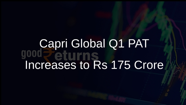 Capri Global Q1 PAT Increases to Rs 175 Crore
