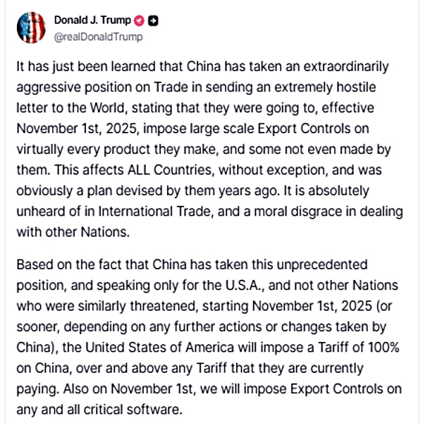 Bitcoin Crash: Why Cryptos Wiped $19 bn After Trump's 100% Tariffs On China? 