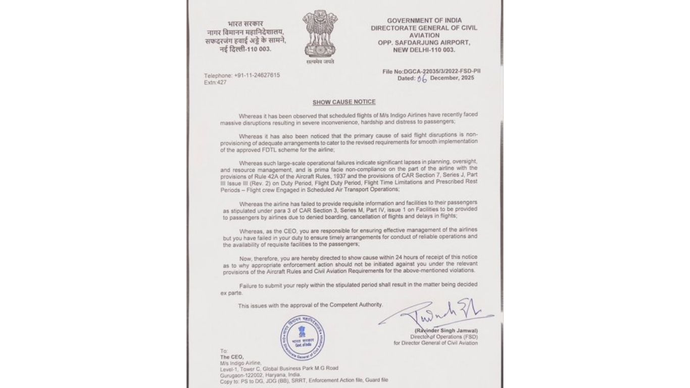 DGCA Show-Cause Deadline Ends Today