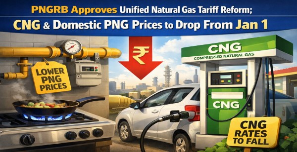 CNG, Domestic PNG Prices to Drop From January 1, 2026: PNGRB Approves New Tariff
