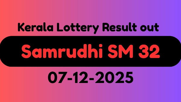 Kerala Lottery Result Today, DEC 7: Samrudhi SM 32 Lucky Draw Results OUT