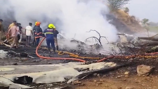 Plane Carrying Ajit Pawar Crashes In Baramati