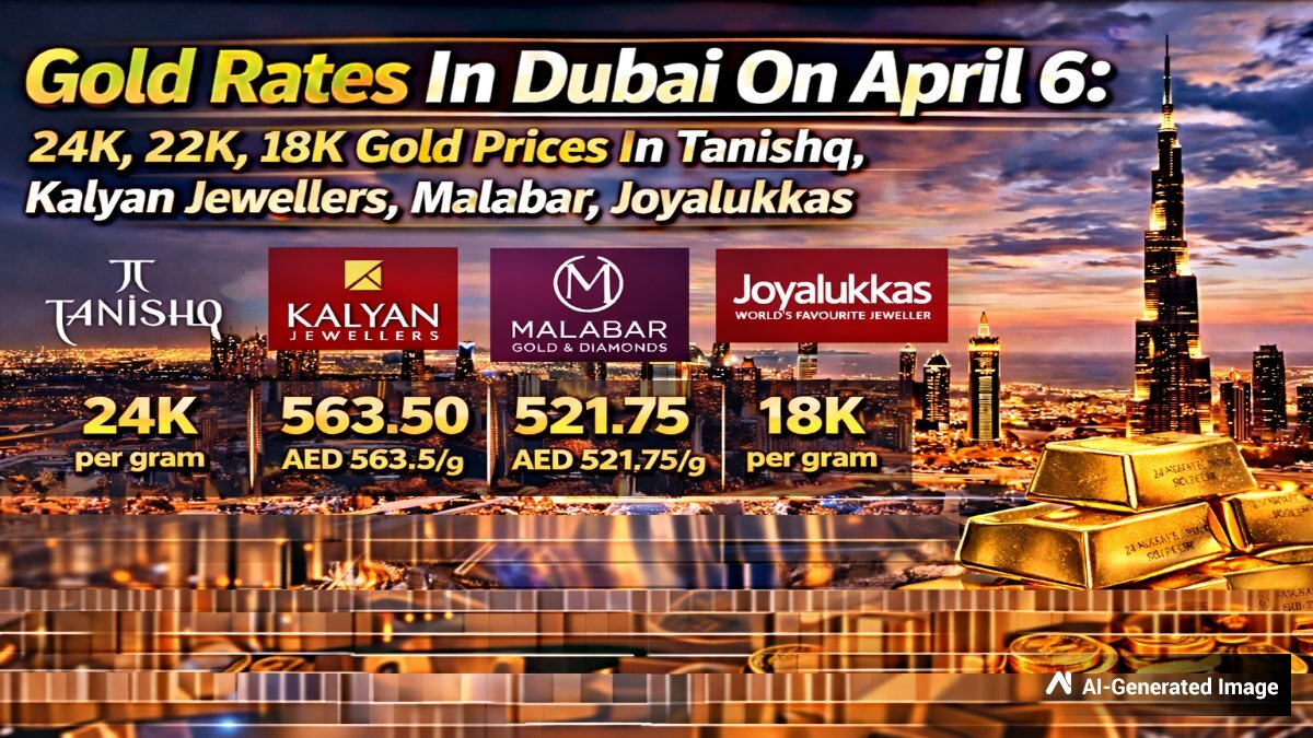 Gold Rates In Dubai On April 6: 24K, 22K, 18K Gold Prices In Tanishq, Kalyan Jewellers, Malabar, Joyalukkas