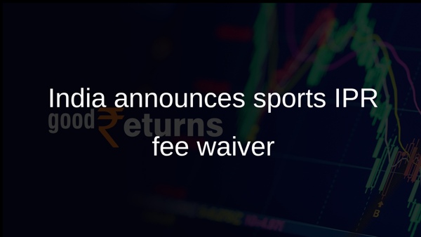 India announces sports IPR fee waiver