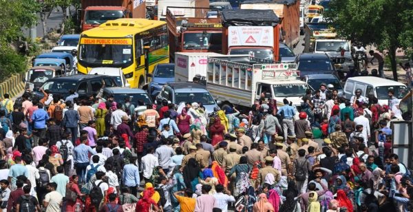 Noida Protest For Salary Hikes Noida Protest For Salary Hikes