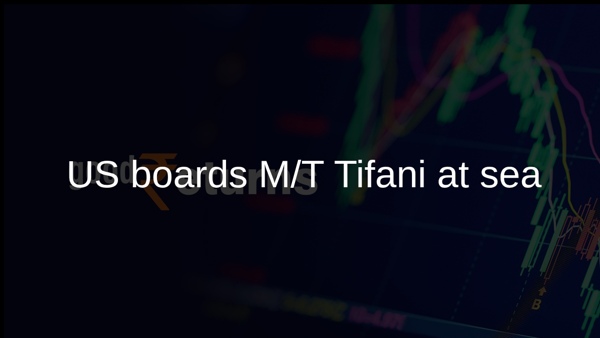 US boards M/T Tifani at sea