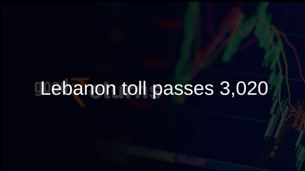 Lebanon toll passes 3,020 Lebanon toll passes 3,020