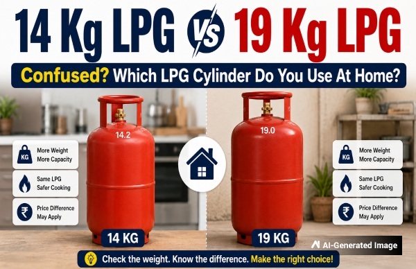 Indane Gas, Bharat Gas, HP Gas Cylinder Prices 2026: 14.2 kg vs 19 kg LPG 