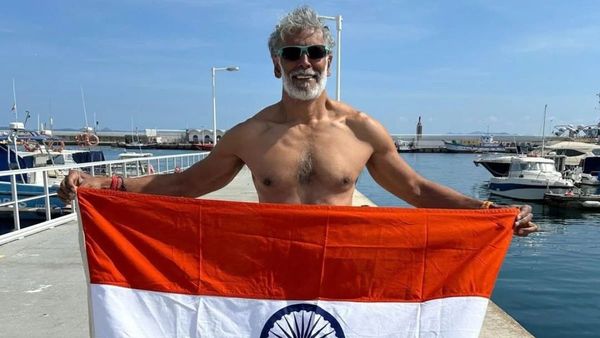 Milind Soman Completes 15 km Open-Water Swim Across Strait of Gibraltar at 60