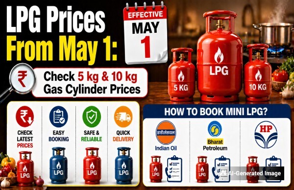 LPG Prices From May 1: 5 kg & 10 kg Gas Cylinder Prices; How To Book Mini LPG?