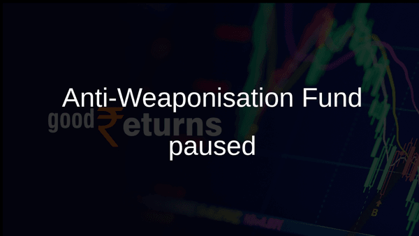 Anti-Weaponisation Fund paused Anti-Weaponisation Fund paused
