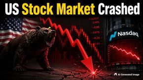 US Stock Market Crashes As Oil Boils Above 101: Dow Jones, Nasdaq Fall 500-600 Pts, Tech Stocks Drag