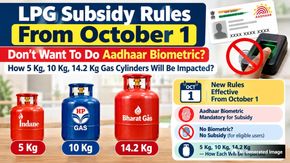 LPG Subsidy Rules From October 1: Don't Want To Complete Biometric Aadhaar? How 5 Kg, 10 Kg, 14.2 Kg LPG Gas Cylinders Will Be Impacted?