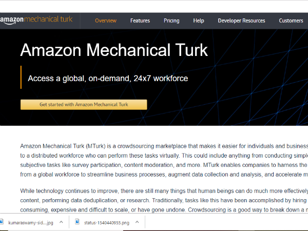 ಅಮೆಜಾನ್ ಎಂ ಟರ್ಕ್ (Amazon mTurk)