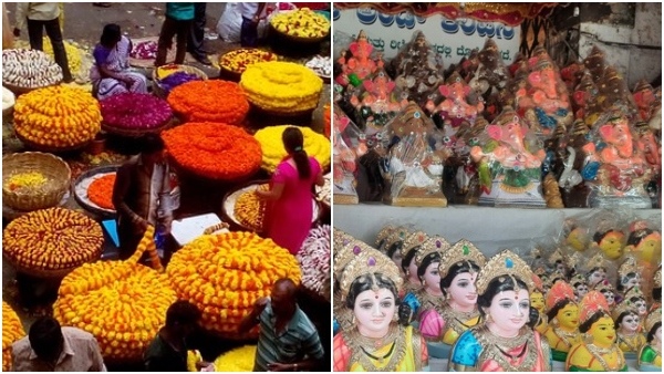  ಗೌರಿ-ಗಣೇಶ: ಸಿಕ್ಕಾಪಟ್ಟೆ ಏರಿಕೆ ಕಾಣದ ಹೂ-ಹಣ್ಣು ದರ