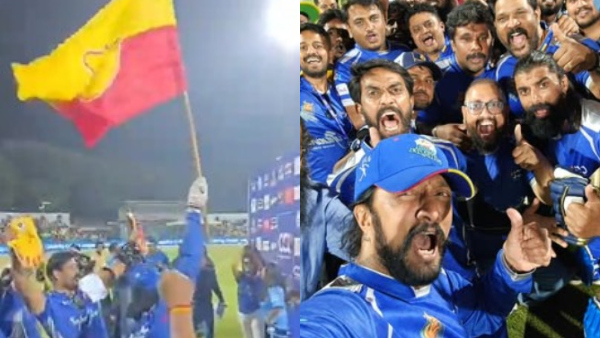 ಕನ್ನಡ ಧ್ವಜಕ್ಕೆ ಅಪಮಾನ ಮಾಡಿದ್ದ ತಮಿಳುನಾಡಿನಲ್ಲೇ ಹಳದಿ ಕೆಂಪು ಧ್ವಜ ಹಿಡಿದು ಕಿಚ್ಚನ ಸಂಭ್ರಮ