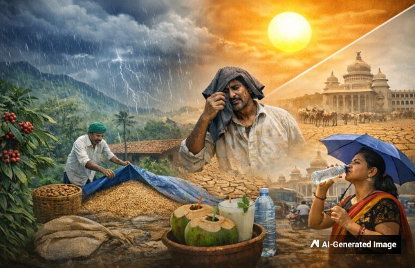 ಬಿಸಿಲಲ್ಲಿ ಬೆಂದು ಹೋಗಿರುವ ಈ ಪ್ರದೇಶಗಳಲ್ಲಿ ಮಳೆ ಸಾಧ್ಯತೆ