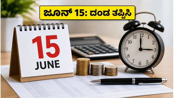 ಜೂನ್ 15ರೊಳಗೆ ಮುಂಗಡ ತೆರಿಗೆ ಪಾವತಿಸಿ ದಂಡ ತಪ್ಪಿಸಿ