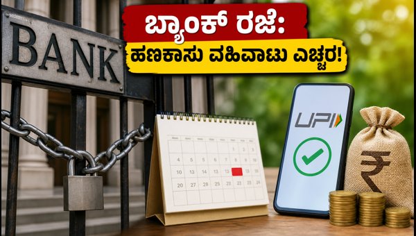 ಇಂದು ಬ್ಯಾಂಕ್ ರಜೆ: ನಿಮ್ಮ ಹಣಕಾಸಿನ ವಹಿವಾಟುಗಳೇನು?