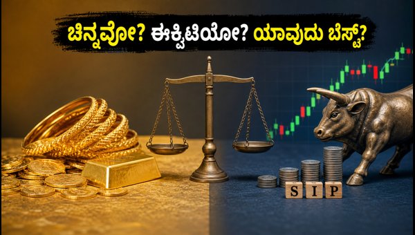 ಮಾರುಕಟ್ಟೆ ಏರಿಳಿತ: ಚಿನ್ನವೋ ಅಥವಾ ಈಕ್ವಿಟಿಯೋ ಯಾವುದು ಬೆಸ್ಟ್? ಮಾರುಕಟ್ಟೆ ಏರಿಳಿತ: ಚಿನ್ನವೋ ಅಥವಾ ಈಕ್ವಿಟಿಯೋ ಯಾವುದು ಬೆಸ್ಟ್?
