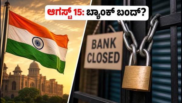 ಆಗಸ್ಟ್ 15: ಬ್ಯಾಂಕ್ ಮತ್ತು ಷೇರು ಮಾರುಕಟ್ಟೆ ಸ್ಥಿತಿ ಆಗಸ್ಟ್ 15: ಬ್ಯಾಂಕ್ ಮತ್ತು ಷೇರು ಮಾರುಕಟ್ಟೆ ಸ್ಥಿತಿ