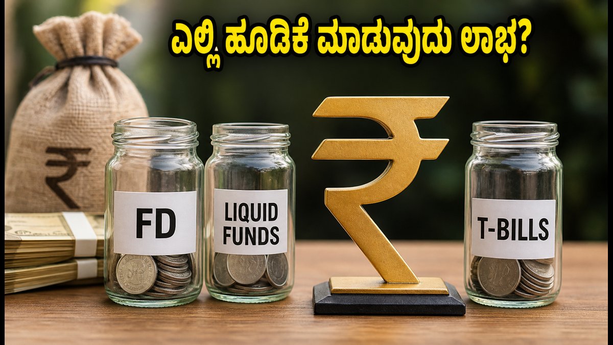 30-180 ದಿನಗಳ ಹೂಡಿಕೆ: FD, ಲಿಕ್ವಿಡ್ ಫಂಡ್ ಅಥವಾ ಟಿ-ಬಿಲ್ - ನಿಮ್ಮ ಹಣಕ್ಕೆ ಎಲ್ಲಿ ಹೆಚ್ಚು ಲಾಭ?