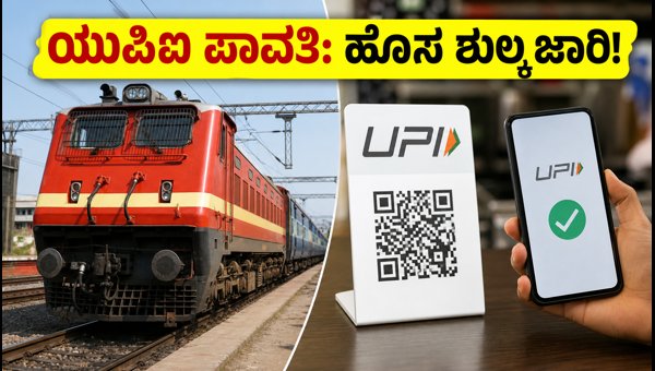 ರೈಲು ಟಿಕೆಟ್ ಯುಪಿಐ ಪಾವತಿಯ ಮೇಲೆ ಹೊಸ ಶುಲ್ಕ ರೈಲು ಟಿಕೆಟ್ ಯುಪಿಐ ಪಾವತಿಯ ಮೇಲೆ ಹೊಸ ಶುಲ್ಕ