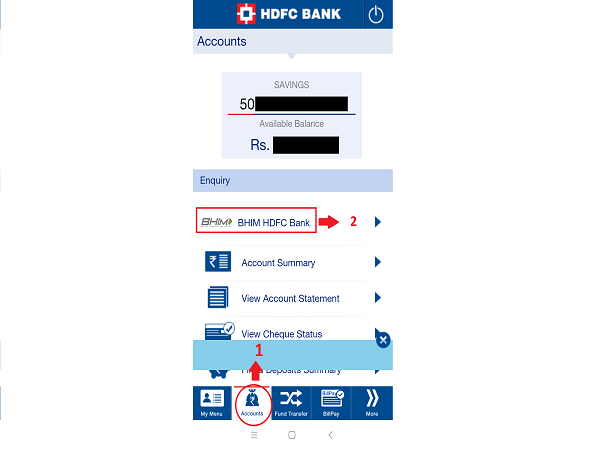 BHIM എച്ച്.ഡി.എഫ്.സി.ബാങ്ക്