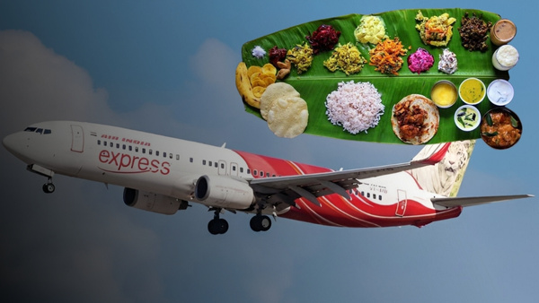 ഓണാഘോഷം ഇത്തവണ ആകാശത്ത്: വാഴയിലയിൽ തനിനാടൻ ഓണസദ്യ ഒരുക്കി എയർ ഇന്ത്യ എക്സ്പ്രസ്