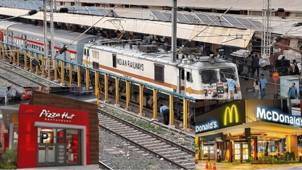 റെയിൽവേ സ്റ്റേഷനുകളിൽ കെഎഫ്‌സി, പിസ്സ ഹട്ട് പോലുള്ള ബ്രാൻഡുകൾ എത്തുന്നു