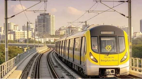 ബെംഗളൂരു നമ്മ മെട്രോ യെല്ലോ ലൈൻ പദ്ധതിക്ക് മുന്നേറ്റം. കൂടുതൽ ട്രെയിൻ എത്തി.