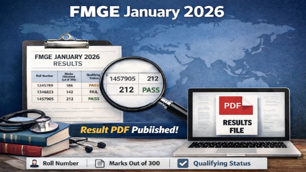 എഫ്എംജിഇ ജനുവരി 2026 പരീക്ഷാ ഫലം പ്രഖ്യാപിച്ചു