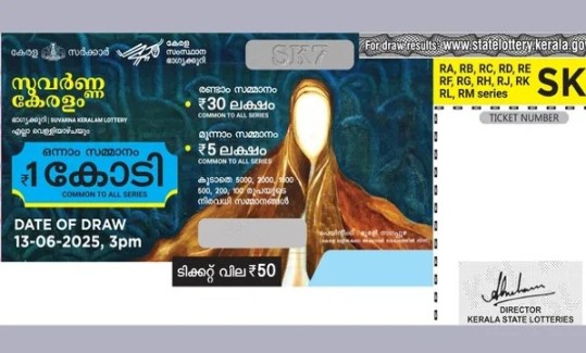 1 കോടി ഒന്നാം സമ്മാനവുമായി സുവർണ കേരളം