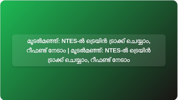 മൂടൽമഞ്ഞ്: NTES-ൽ ട്രെയിൻ ട്രാക്ക് ചെയ്യാം, റീഫണ്ട് നേടാം | മൂടൽമഞ്ഞ്: NTES-ൽ ട്രെയിൻ ട്രാക്ക് ചെയ്യാം, റീഫണ്ട് നേടാം