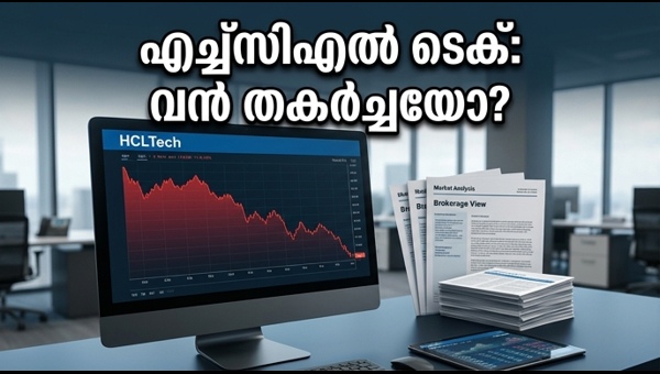 എച്ച്‌സിഎൽ ടെക് ഓഹരികൾ കൂപ്പുകുത്തുന്നു; നിക്ഷേപകർ ആശങ്കയിൽ