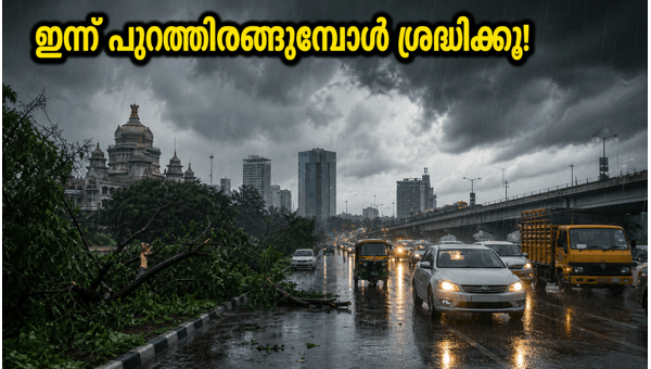 ബെംഗളൂരു യെല്ലോ അലർട്ട്: ഇന്ന് ജാഗ്രത വേണം ബെംഗളൂരു യെല്ലോ അലർട്ട്: ഇന്ന് ജാഗ്രത വേണം