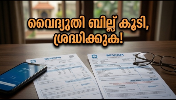 വൈദ്യുതി ബിൽ വർധനവ്: ബംഗളൂരു നിവാസികൾക്ക് കനത്ത തിരിച്ചടി