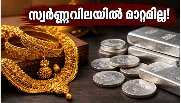 സ്വർണ്ണവിലയിൽ മാറ്റമില്ല; ഇന്നത്തെ നിരക്കുകൾ അറിയാം സ്വർണ്ണവിലയിൽ മാറ്റമില്ല; ഇന്നത്തെ നിരക്കുകൾ അറിയാം