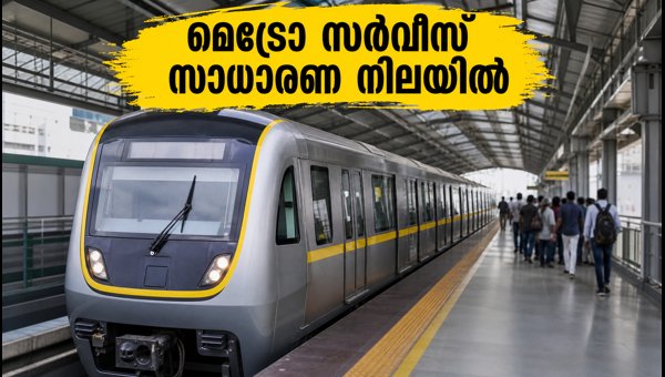 ബെംഗളൂരു മെട്രോ യെല്ലോ ലൈൻ സർവീസുകൾ സാധാരണ നിലയിൽ