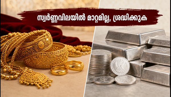 സ്വർണ്ണവിലയിൽ മാറ്റമില്ല; ഇന്നത്തെ നിരക്കുകൾ അറിയാം സ്വർണ്ണവിലയിൽ മാറ്റമില്ല; ഇന്നത്തെ നിരക്കുകൾ അറിയാം