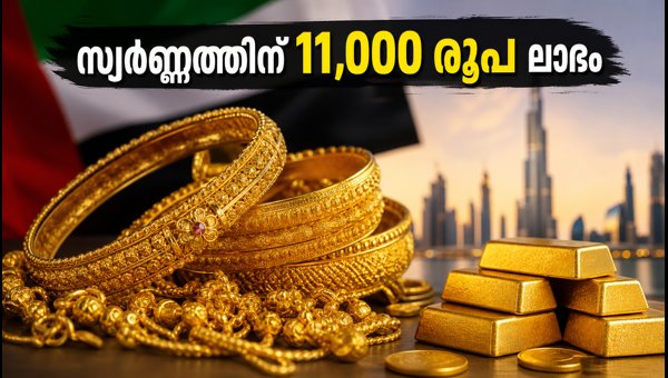 ദുബായിൽ നിന്ന് സ്വർണ്ണം വാങ്ങുമ്പോൾ 11,000 രൂപ ലാഭം ദുബായിൽ നിന്ന് സ്വർണ്ണം വാങ്ങുമ്പോൾ 11,000 രൂപ ലാഭം